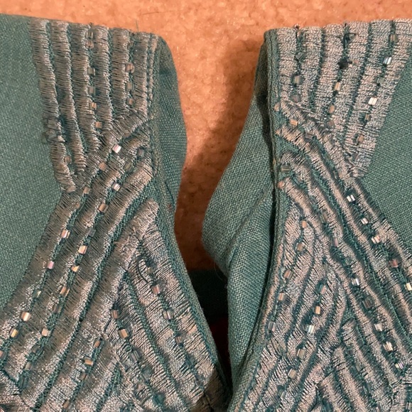 Juliet Aqua Blue Sequins Tunic Blouse - Picture 4 of 6